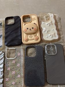 combo of 8  I phone 16 pro covers Assorted Cute Ph