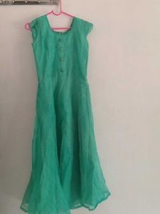 Green Ethnic Gown with Jacket