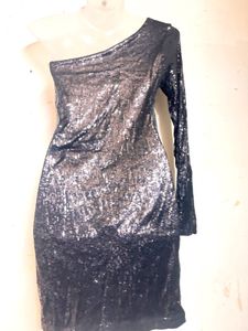 Sequin One-Shoulder Dress