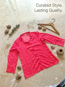 Vibrant Pink Printed Shirt