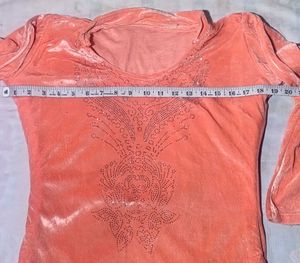 ✨ Women’s Peach Embroidered Salwar Suit Set | Eleg