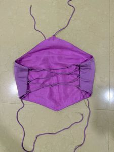 Beautiful Purple Silk backless top