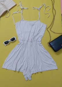 Polka Dot Playsuit / Romper - Size UK 10