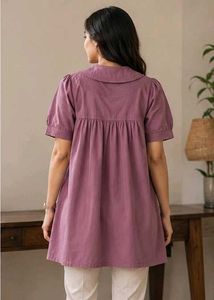 “Mauve Peter Pan Collar Tunic"