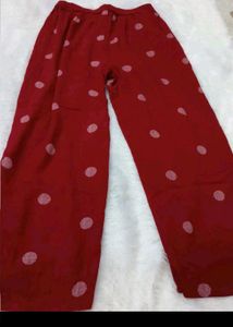 Maroon Polka Dot Kurta Set