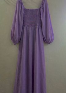 Lavender Puff Sleeve Dress