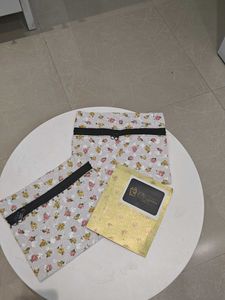 Floral Print Zipper Pouches (Set of 2)