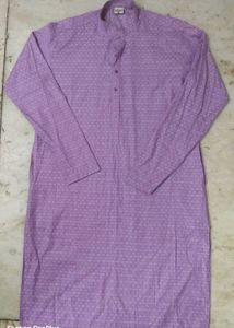 Lavender Cotton Kurta Set