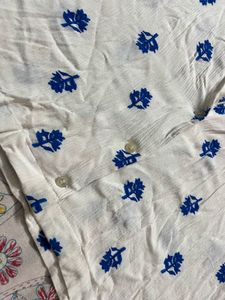 H&amp;M short sleeved pattern Resort Shirt