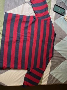 oversized Striped Long Sleeve Top