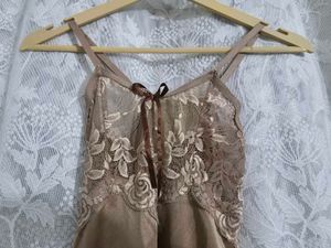 Elegant Silk nighty with Ribbon Detail