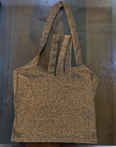 Shein Sparkly Halter Neck Top