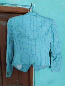 Offer prices,Length 21,Striped Double Breasted Bla