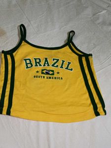 Brazil Themed Crop Top