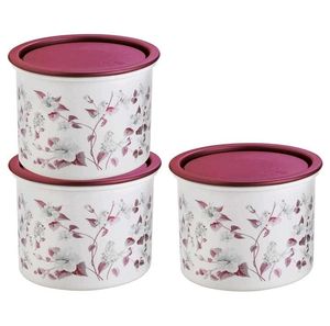 New Set of 3 Vintage Floral Storage Containers