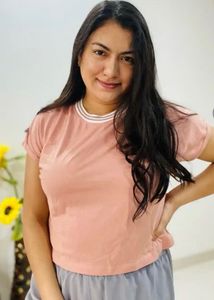 Pink Cropped T-Shirt