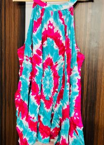 Vibrant Tie-Dye Halter Neck Top