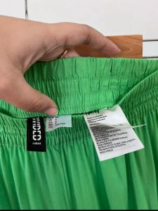 H&amp;M Lime Green Wide Leg Pants