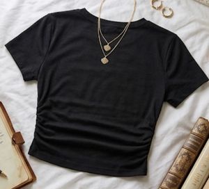 Y2K Black Crop Top with Winged Heart 💓