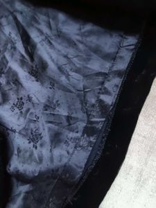 Elegant Black Velvet Midi Skirt