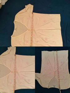 Cute Peach Cropped Cardigan