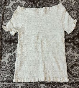 Off-Shoulder Smocked Top
