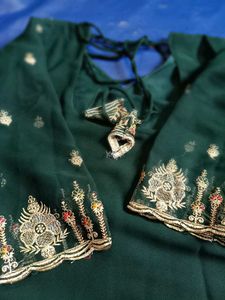 Brand new heavy embroidery kurta plazo dupatta set