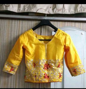 Vibrant Yellow Embroidered Lehenga Choli