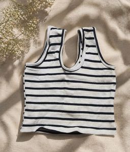 Striped Cropped Tank Top