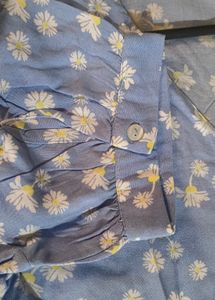 Daisy Print Peplum Top