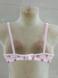 Floral Print Pink Bra
