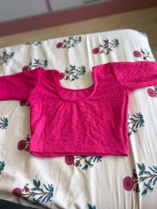 Vibrant Pink Textured Blouse