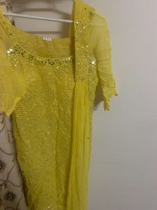 Yellow Embroidered Salwar Kameez