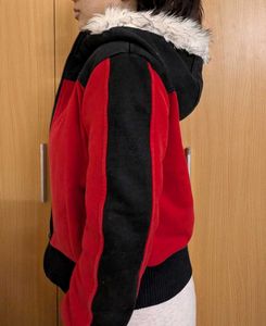 Red Zip-Up Hoodie