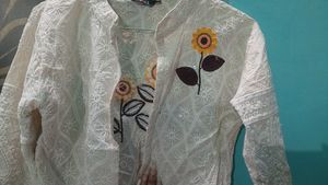 combo offer (3 tops)Teal Smocked Floral Tie-Strap