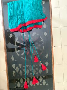 Embroidered Teal Kurta