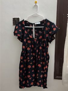 Chic Black Floral Mini Dress