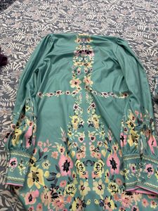 Bohemian Floral Print Midi Dress with belt