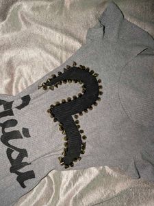 Evisu Grey Ribbed T-Shirt
