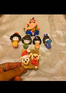 Cute Clay Magnets n  Paper Clips (Set of 3)