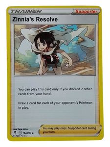 Pokemon Zinnia's Resolve Trainer Card