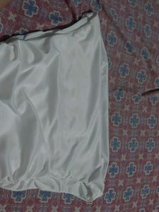 White Ruched Tunic Top