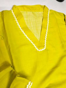 Neon Yellow Designer Coord Set