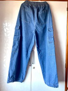 Denim Cargo Baggy Jeans