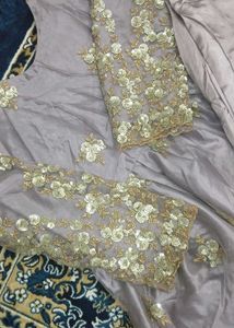 Elegant Sequined frock and plazo