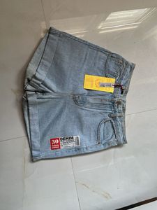 Light Wash Denim Shorts