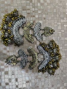 Oxidised Jhumka Earrings