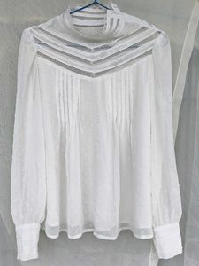 Elegant White Sheer Blouse