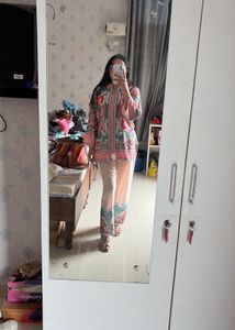 Vibrant Printed Tunic Top and Pants