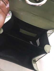 Chic Olive Green Patent Clutch Bag